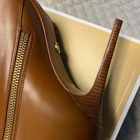 Michael Kors Keke Leather Luggage Boots - Picture 5 of 7